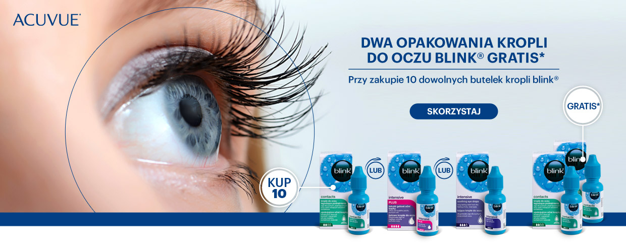 Dwa opakowania kropli do oczu Blink® Gratis