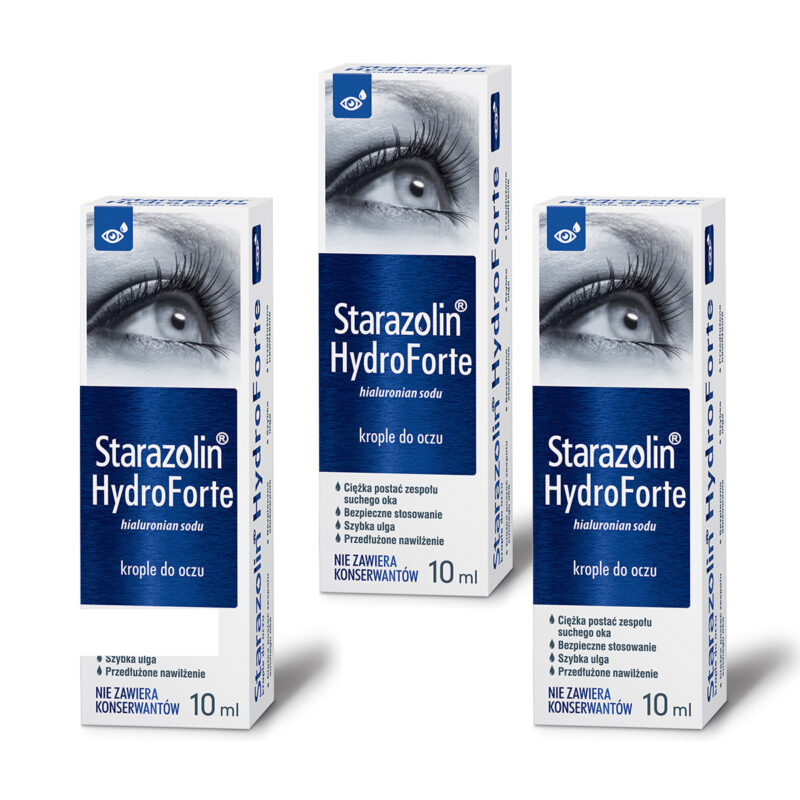 Zestaw: Starazolin HydroForte krople do oczu 3x10 ml