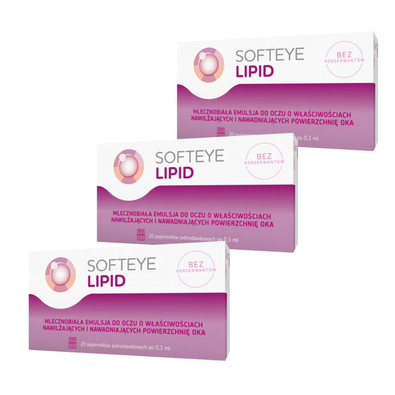 Zestaw: Softeye Lipid emulsja do oczu 3x(20 x 0,3 ml)