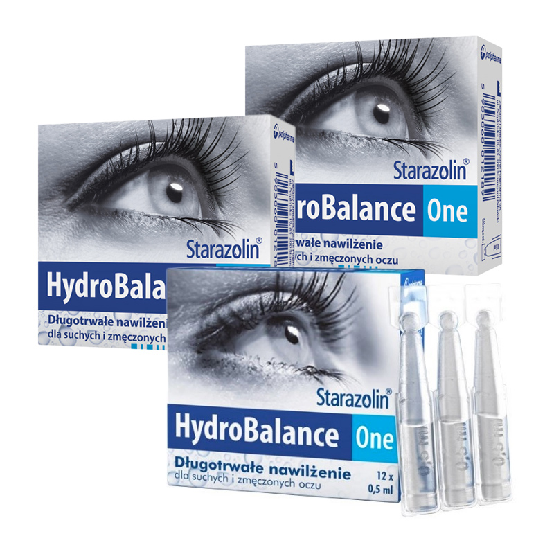 Zestaw: Starazolin HydroBalance One krople do oczu 3x12 minims