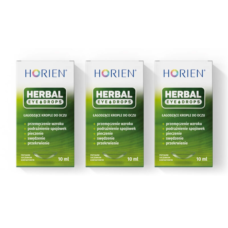 Zestaw: Horien Herbal Eye Drops 3×10 ml