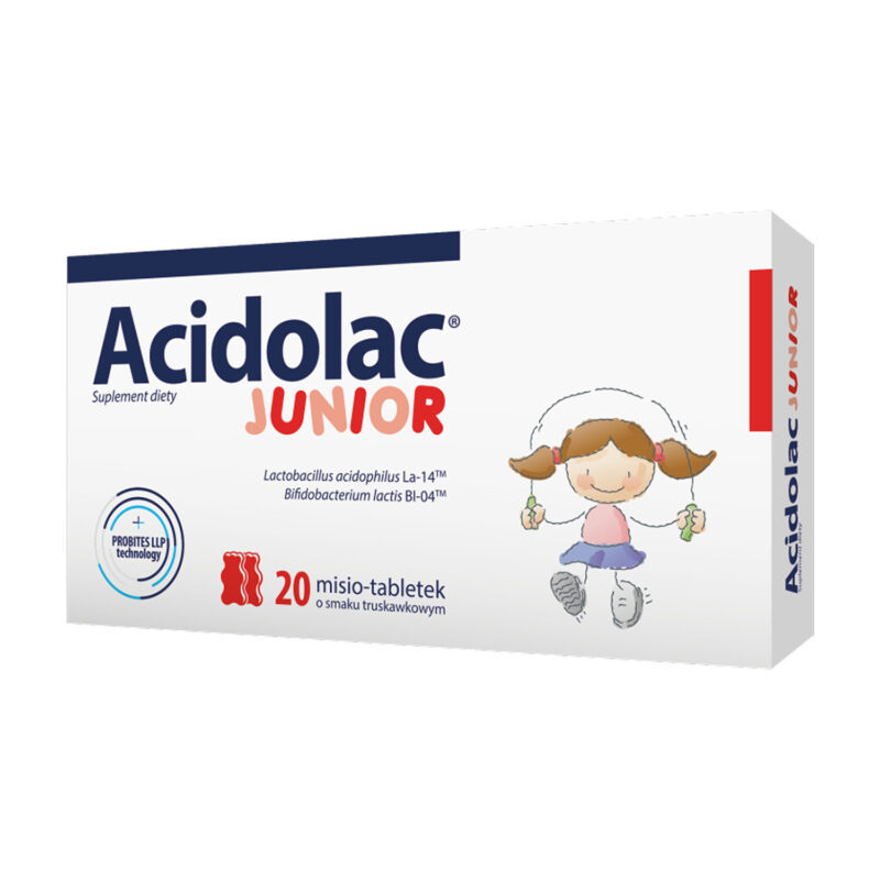 Acidolac Junior Probiotyk - truskawka 20 tabletek