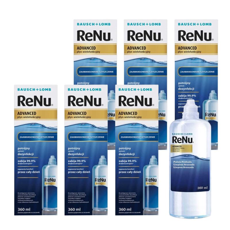 Zestaw: ReNu Advanced 6×360 ml + 100 ml Gratis