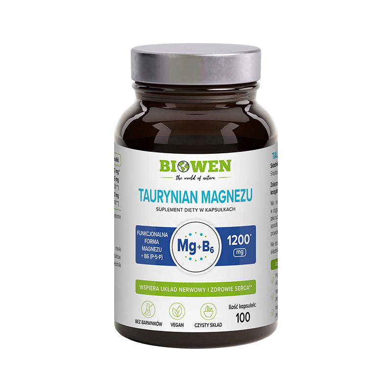 Biowen Taurynian Magnezu 1200 mg 100 kapsułek
