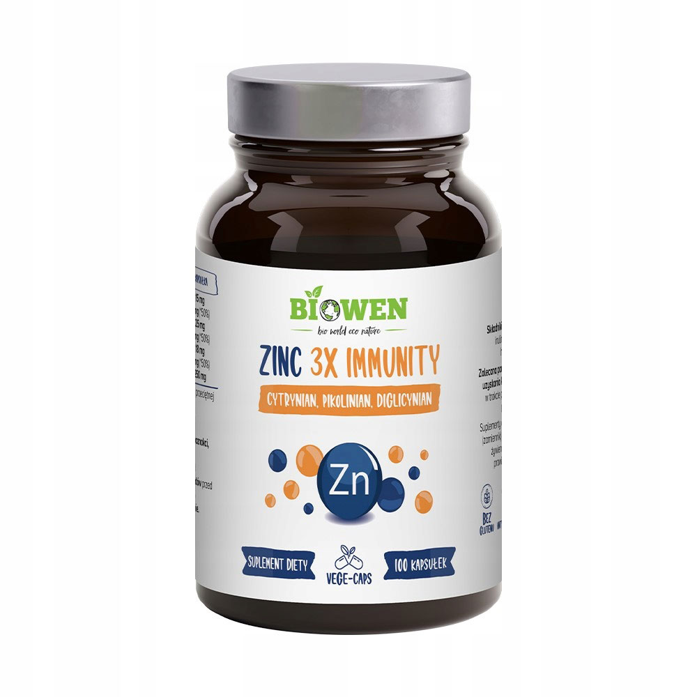 Biowen Zinc 3X immunity cynk 100 kaps